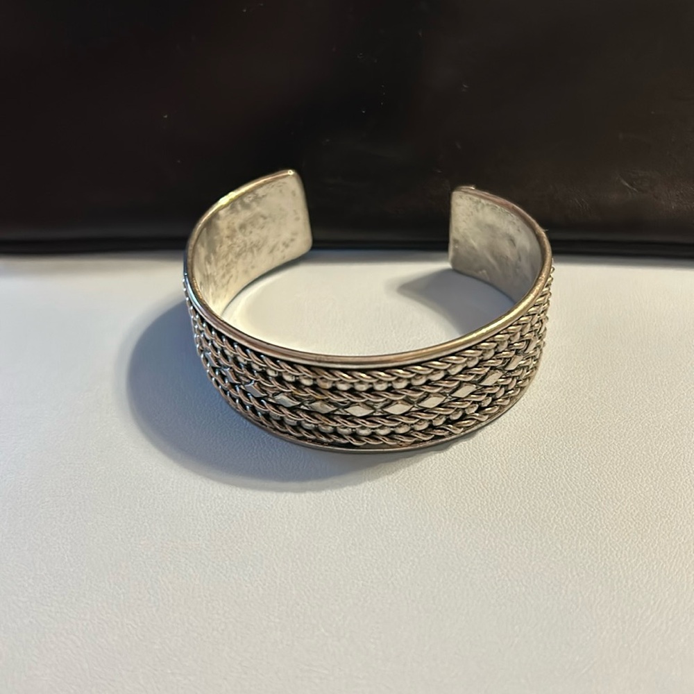 Silvertone Cuff Bracelet - image 1